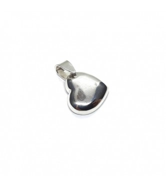 PE000074 Genuine Sterling Silver Pendant Charm Heart Solid Hallmarked 925 Handmade